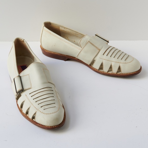80s - SUSAN BENNIS - WARREN EDWARDS - Loafers - Men\'s - 10 - Wht - Leather 80s - Susan Bennis - Warren Edwards - Loafer - Men main image 3